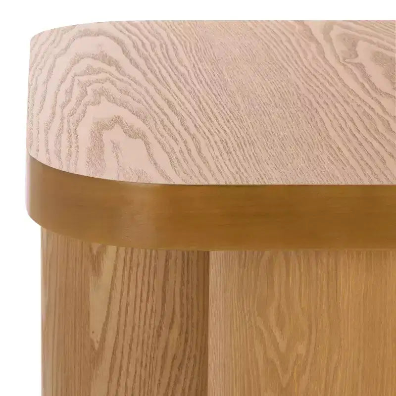 End Table with Wood Legs and Ash Veneer Top