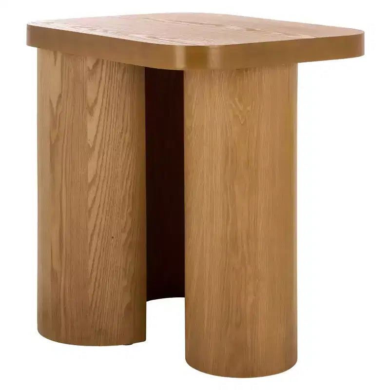 End Table with Wood Legs and Ash Veneer Top