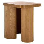 End Table with Wood Legs and Ash Veneer Top