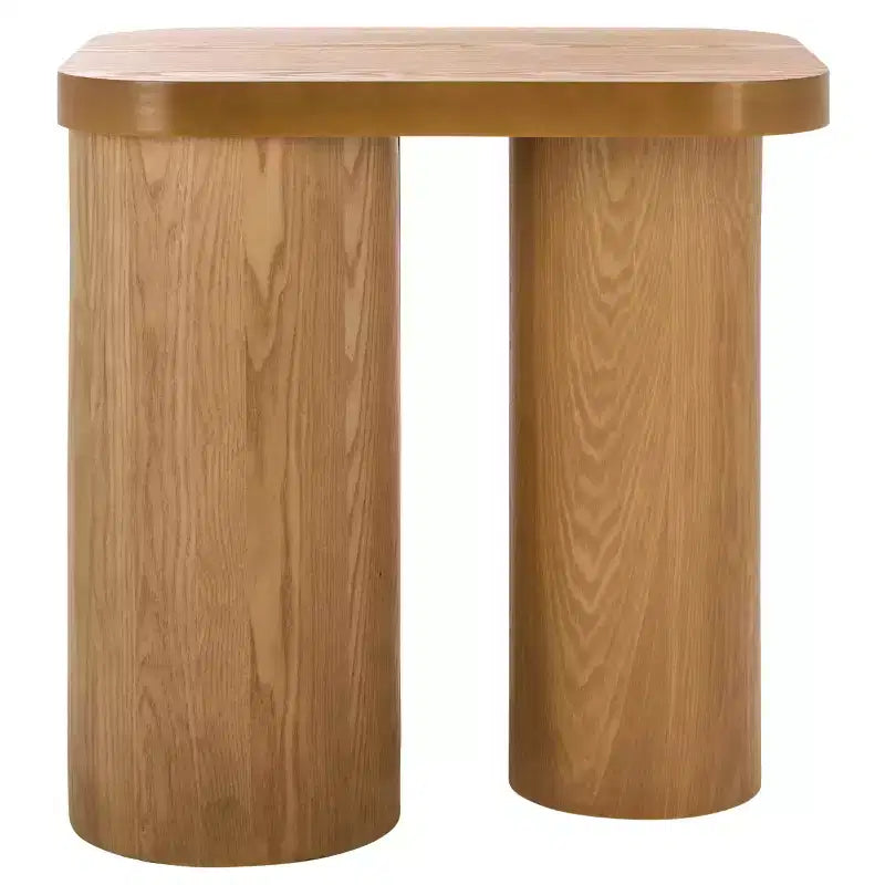 End Table with Wood Legs and Ash Veneer Top