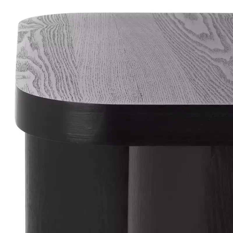 End Table with Wood Legs and Ash Veneer Top