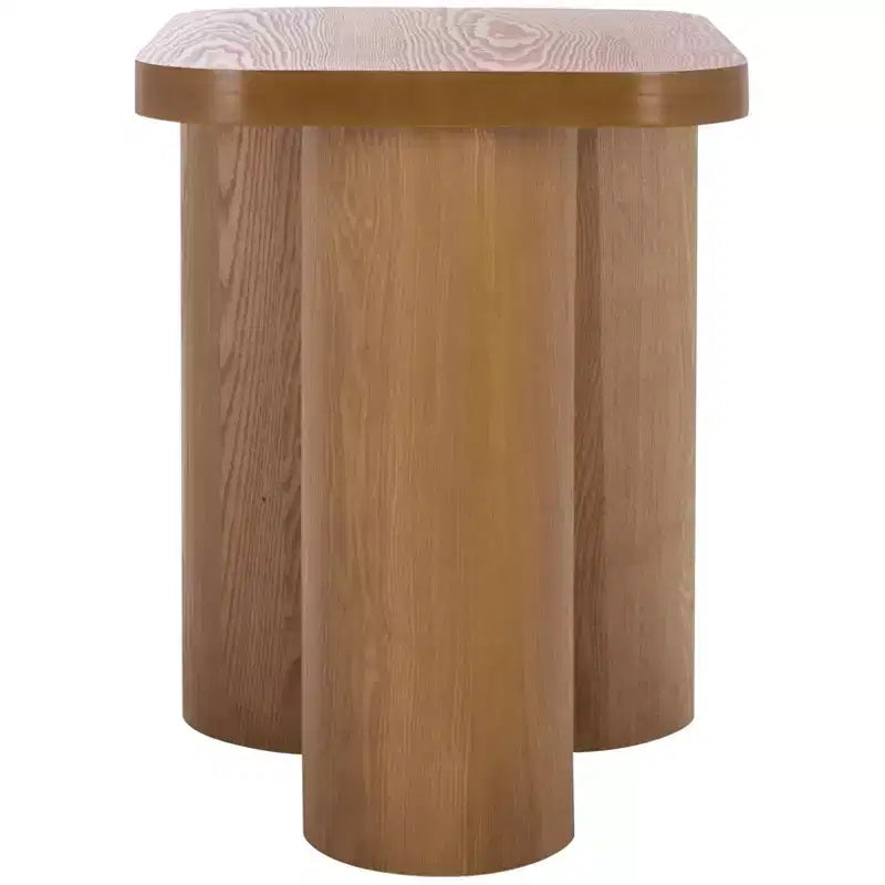 End Table with Wood Legs and Ash Veneer Top