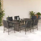 vidaXL tuinset met kussens, polyrotan en acaciahout