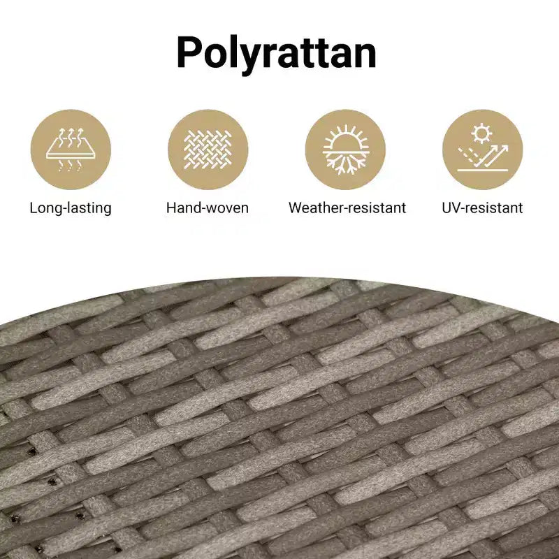vidaXL tuinset met kussens, polyrotan en acaciahout