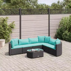 vidaXL loungeset voor terras met kussens, loungeset voor buiten, tuinmeubelen van polyrotan