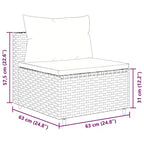 vidaXL loungeset voor terras met kussens, loungeset voor buiten, tuinmeubelen van polyrotan