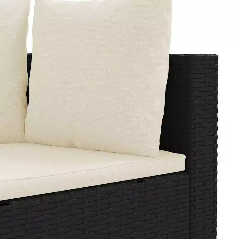 vidaXL loungeset voor terras met kussens, loungeset voor buiten, tuinmeubelen van polyrotan