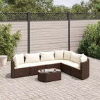 vidaXL loungeset voor terras met kussens, loungeset voor buiten, tuinmeubelen van polyrotan