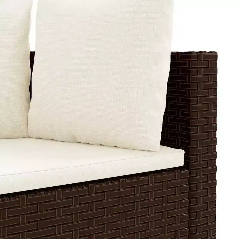 vidaXL loungeset voor terras met kussens, loungeset voor buiten, tuinmeubelen van polyrotan