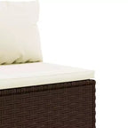 vidaXL loungeset voor terras met kussens, loungeset voor buiten, tuinmeubelen van polyrotan