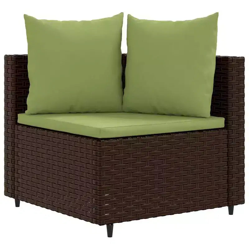 vidaXL loungeset voor terras met kussens, loungeset voor buiten, tuinmeubelen van polyrotan
