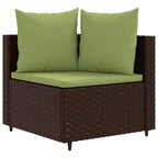 vidaXL loungeset voor terras met kussens, loungeset voor buiten, tuinmeubelen van polyrotan