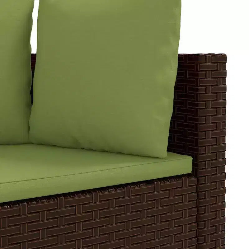vidaXL loungeset voor terras met kussens, loungeset voor buiten, tuinmeubelen van polyrotan