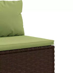 vidaXL loungeset voor terras met kussens, loungeset voor buiten, tuinmeubelen van polyrotan