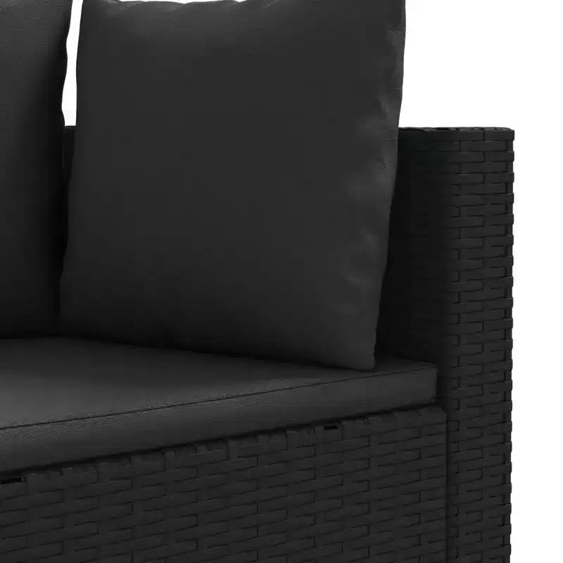 vidaXL loungeset voor terras met kussens, loungeset voor buiten, tuinmeubelen van polyrotan