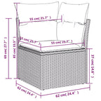 vidaXL Spacious Modular Outdoor Sofa Set with Removable Cushions