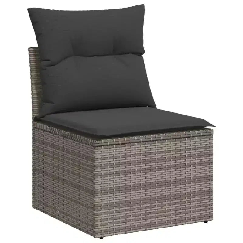 vidaXL Spacious Modular Outdoor Sofa Set with Removable Cushions