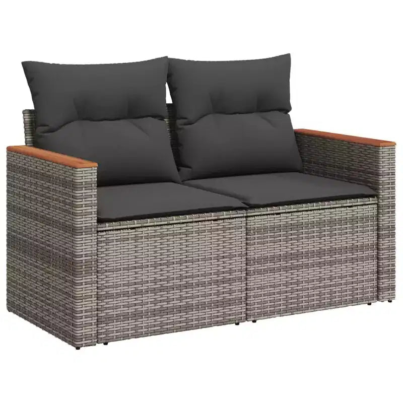 vidaXL Spacious Modular Outdoor Sofa Set with Removable Cushions