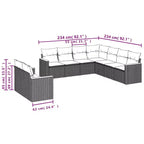 vidaXL Spacious Modular Outdoor Sofa Set with Removable Cushions