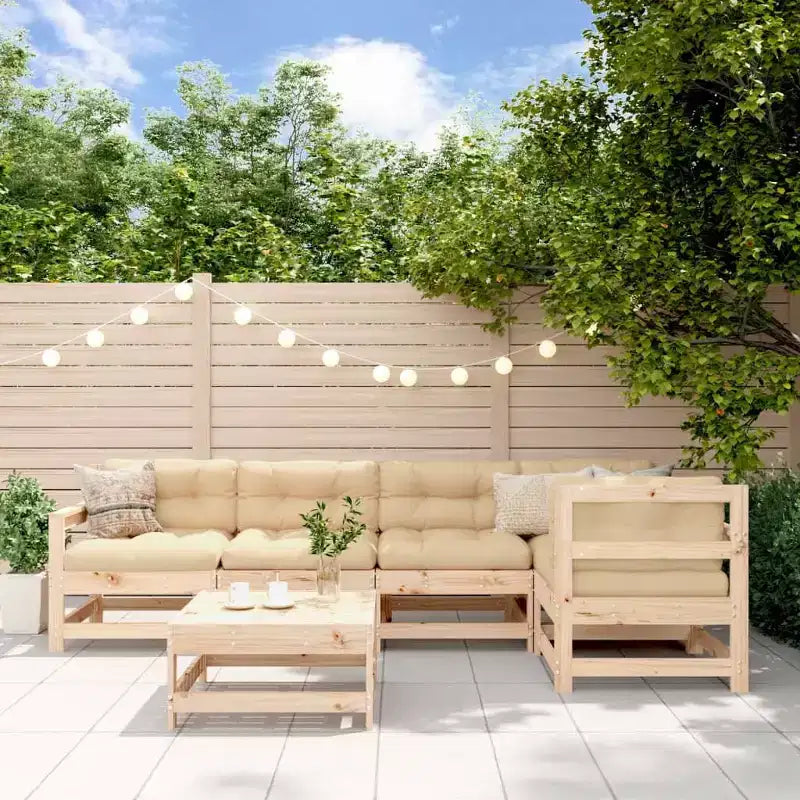 vidaXL loungeset voor terras, tuinmeubelset voor buiten van massief grenenhout