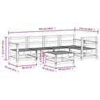vidaXL loungeset voor terras, tuinmeubelset voor buiten van massief grenenhout