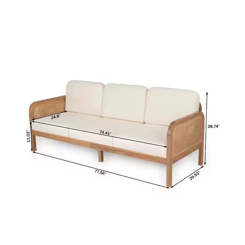 Christopher Knight Home Winona 5-delige landelijke loungeset voor buiten van acaciahout en wicker met salontafel met lattenblad