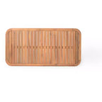 Christopher Knight Home Ximena 4-delige landelijke terrasmeubelset van acaciahout en wicker, met salontafel met lattenblad