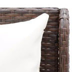 vidaXL Corner Sofa Outdoor Sectional Sofa Set with Cushions 2 Piece PE Rattan