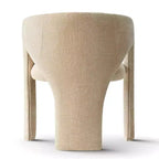 Round Dining Table Set with 2 Chenille Armchairs, Modern Pedestal Table and Upholstered Chairs with Full Back and Arms-Panipeachy