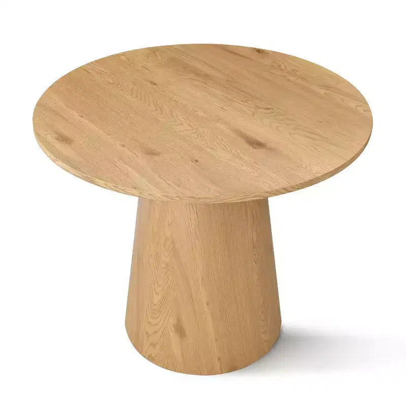 Round Dining Table Set with 2 Chenille Armchairs, Modern Pedestal Table and Upholstered Chairs with Full Back and Arms-Panipeachy