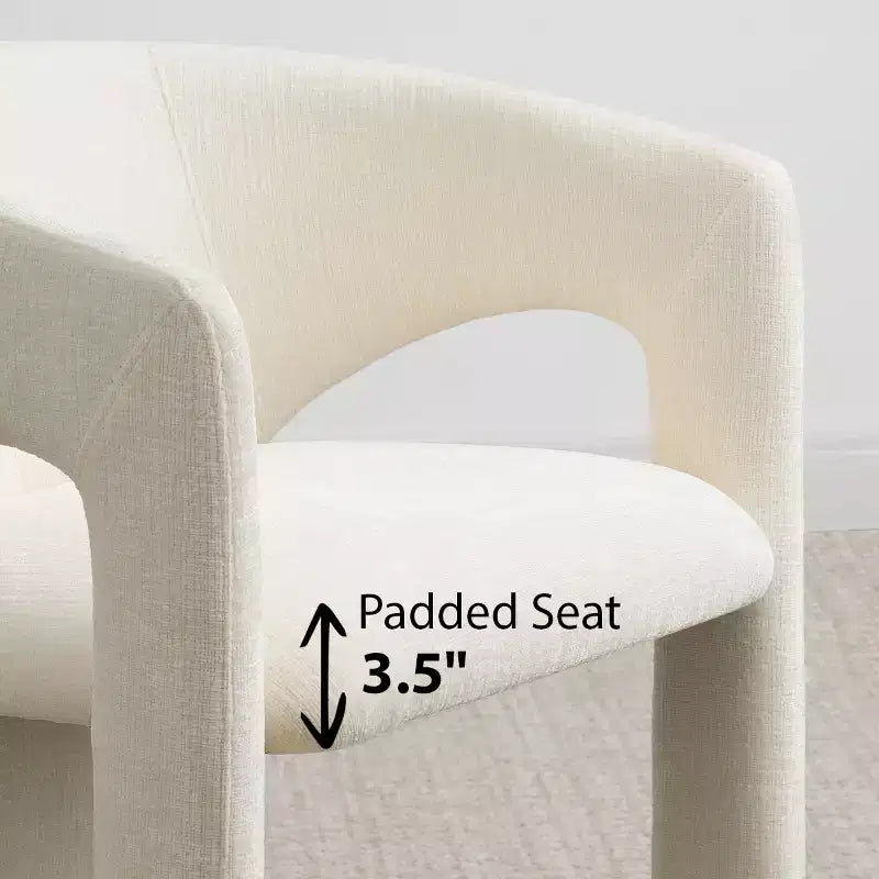 Round Dining Table Set with 2 Chenille Armchairs, Modern Pedestal Table and Upholstered Chairs with Full Back and Arms-Panipeachy