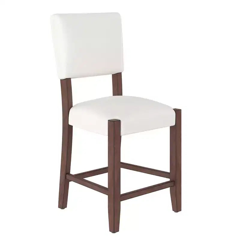 3-Piece Counter Height Dining Set with Faux Marble Table and 2 Upholstered Chairs, for Pub Kitchen or Small Space