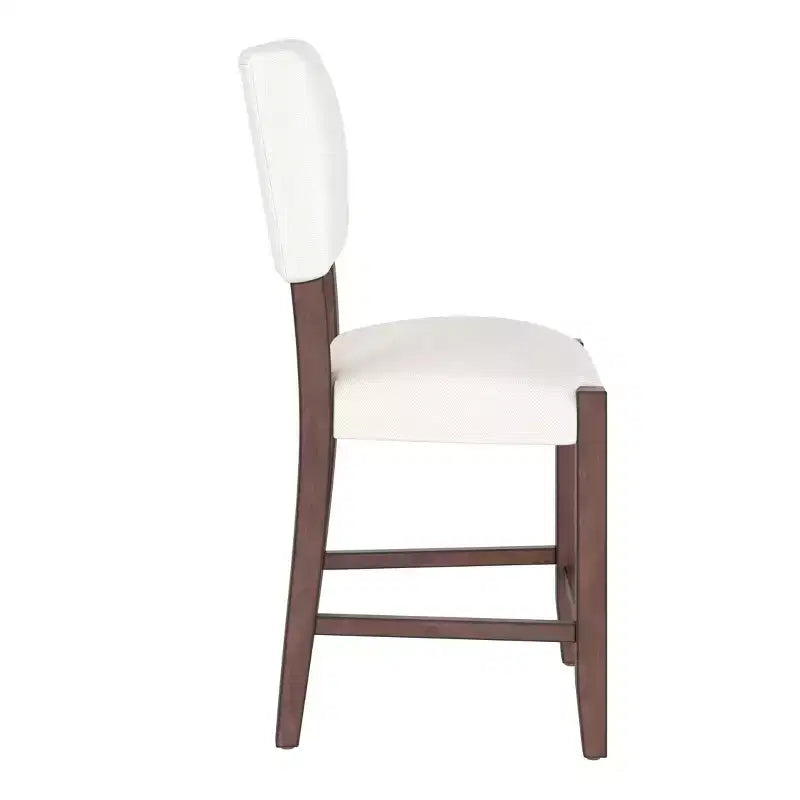 3-Piece Counter Height Dining Set with Faux Marble Table and 2 Upholstered Chairs, for Pub Kitchen or Small Space