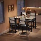 Space-Saving MDF Dining Table Set with Iron Base  Nesting Chairs for Small Kitchen, Apartment or Breakfast Nook