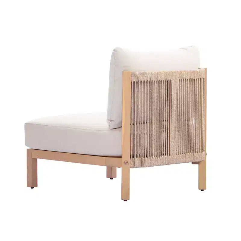 Christopher Knight Home Phanupong moderne 3-delige terraszitset van acaciahout met gevlochten touw en lattenontwerp