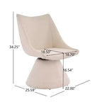 Christopher Knight Home Wichai Modern 7 Piece Wooden and Metal Dining Set with Swivel Chairs and Rectangular Table