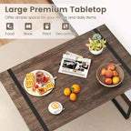 Costway 47 Dining Table Set for 4, Wooden Kitchen Table with 2 Chairs & Bench, Metal Frame