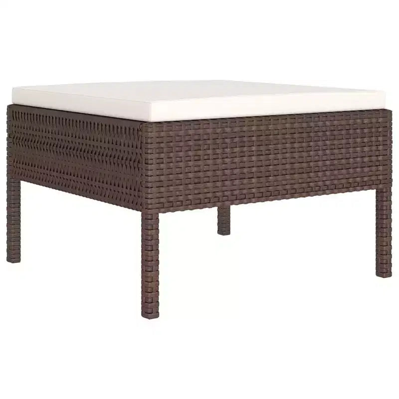 vidaXL Garden Lounge Set Brown PE rattan Medium Seats Many