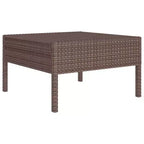 vidaXL Garden Lounge Set Brown PE rattan Medium Seats Many