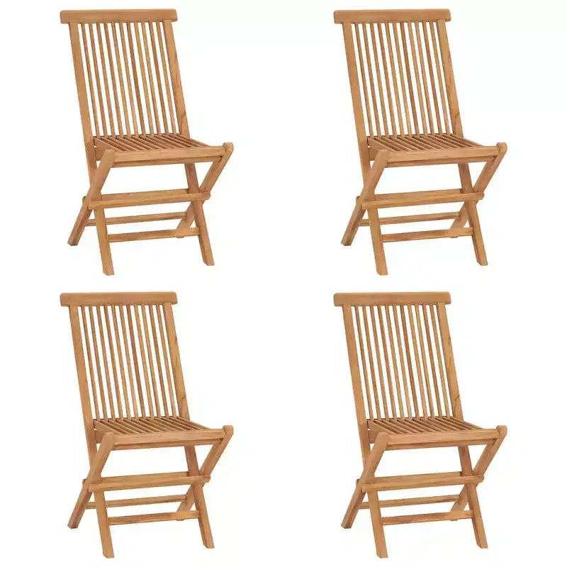 vidaXL Outdoor Dining Set Teak Solid teak wood Medium Foldable