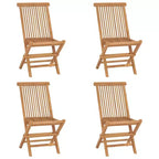 vidaXL Outdoor Dining Set Teak Solid teak wood Medium Foldable