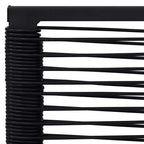 vidaXL Eetkamerset Zwart Glas, Gepoedercoat Staal, Hol PVC-rattan