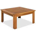 ModernLuxe 4-delige L-vormige sofaset voor buiten, acaciahouten terrasset met gevlochten touwarmleuningen en salontafel