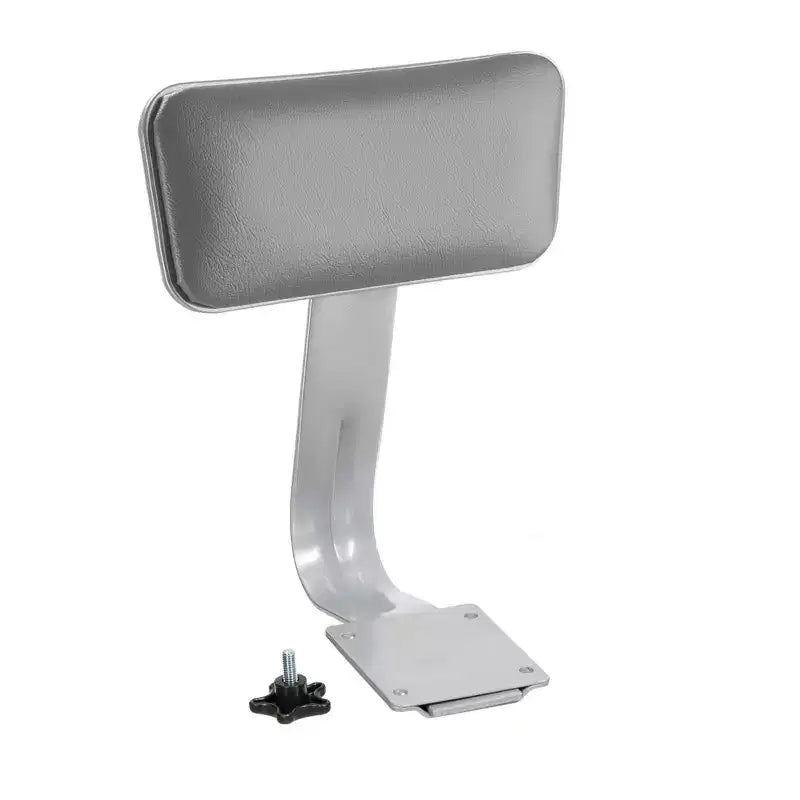 2-Pack 30" Padded Bar Stool with Backrest – Gray Vinyl, Steel Frame, 300 lbs Capacity