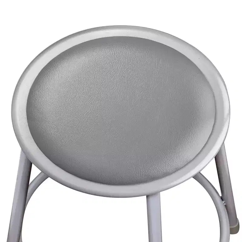 2-Pack 30" Padded Bar Stool with Backrest – Gray Vinyl, Steel Frame, 300 lbs Capacity
