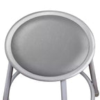 2-Pack 30" Padded Bar Stool with Backrest – Gray Vinyl, Steel Frame, 300 lbs Capacity