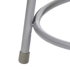 2-Pack 30" Padded Bar Stool with Backrest – Gray Vinyl, Steel Frame, 300 lbs Capacity