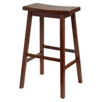 3pc Parkland Counter Height Dining Set with 2 Stools Wood/Antique Walnut - Winsome