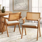 Buylateral 5pc 45" Morena Modern Round Dining Set Light Walnut