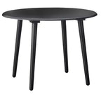Buylateral 3pc 42" Florence Farmhouse Round Dining Set with Solid Wood Chairs Black